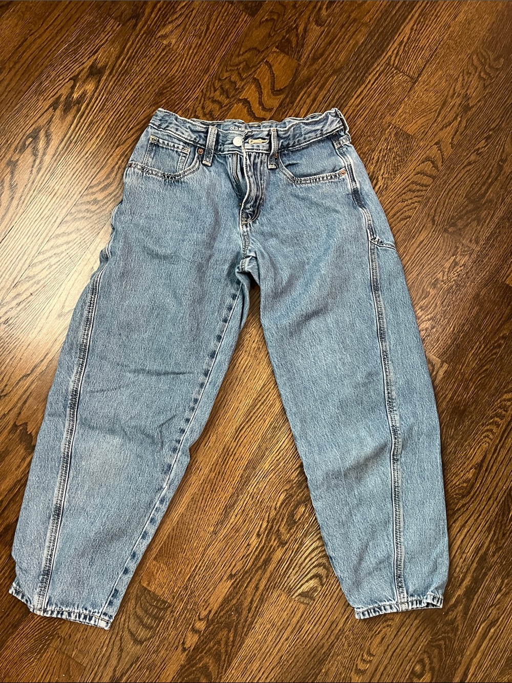 Old Navy girls barrel leg jeans - 12